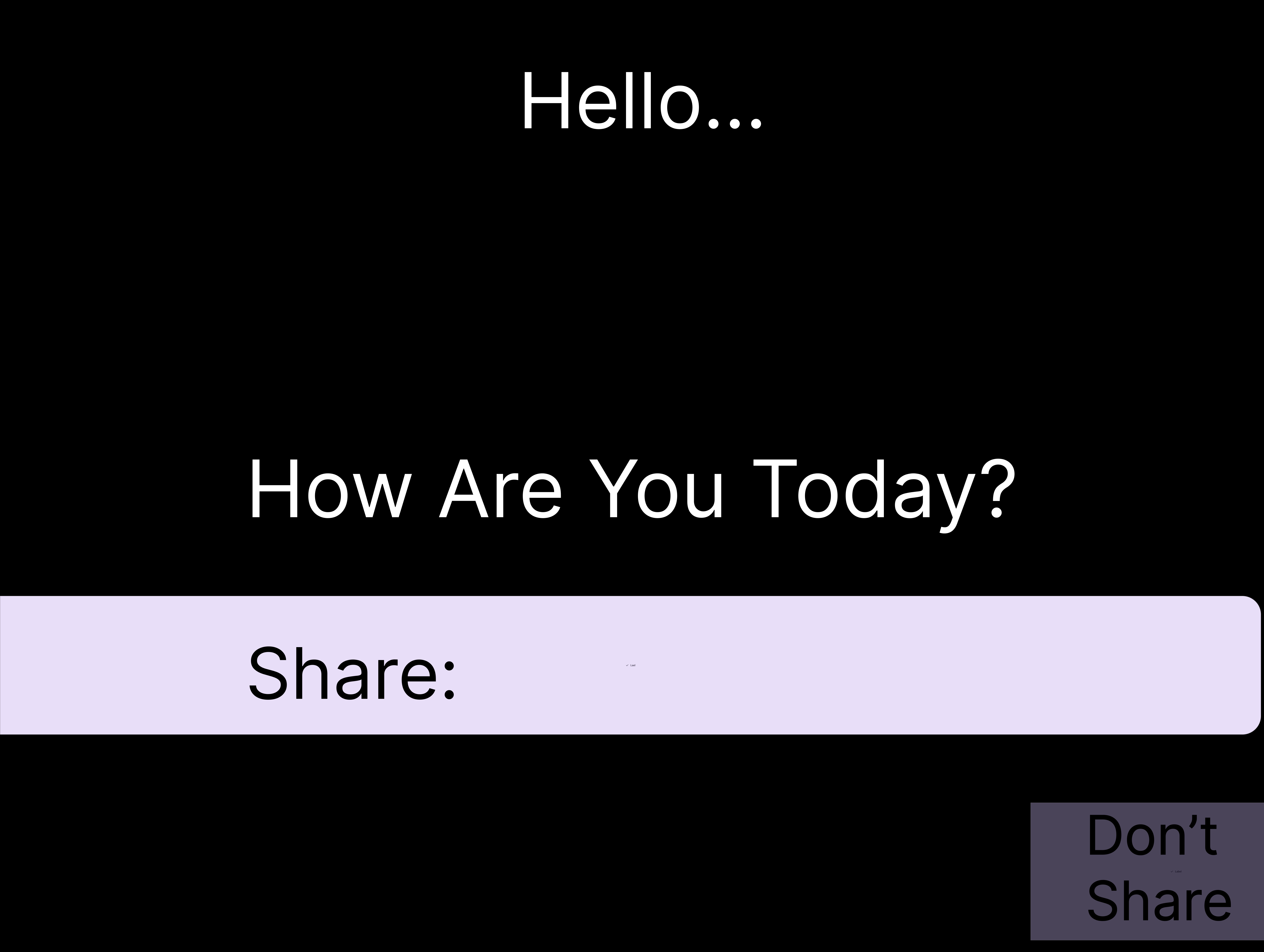 Intro screen wireframe — Daily Check-In